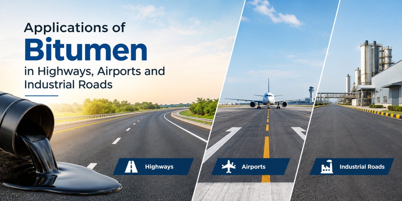 Applications of Bitumen in Highways, Airports and Industrial Roads